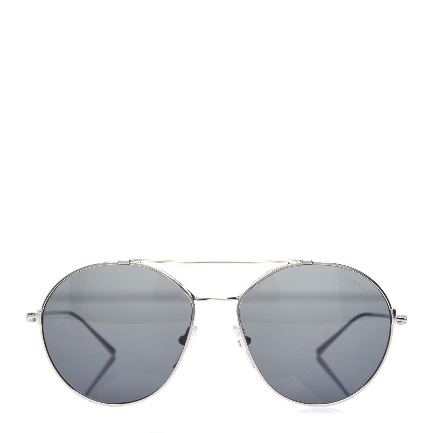 Prada Round Sunglasses SPR 56N Silver 2 of 8