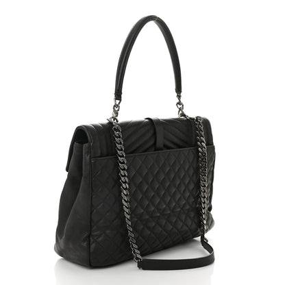 Saint Laurent Sheepskin Tri-quilt Monogram Large College Satchel Asphalt 3 of 12