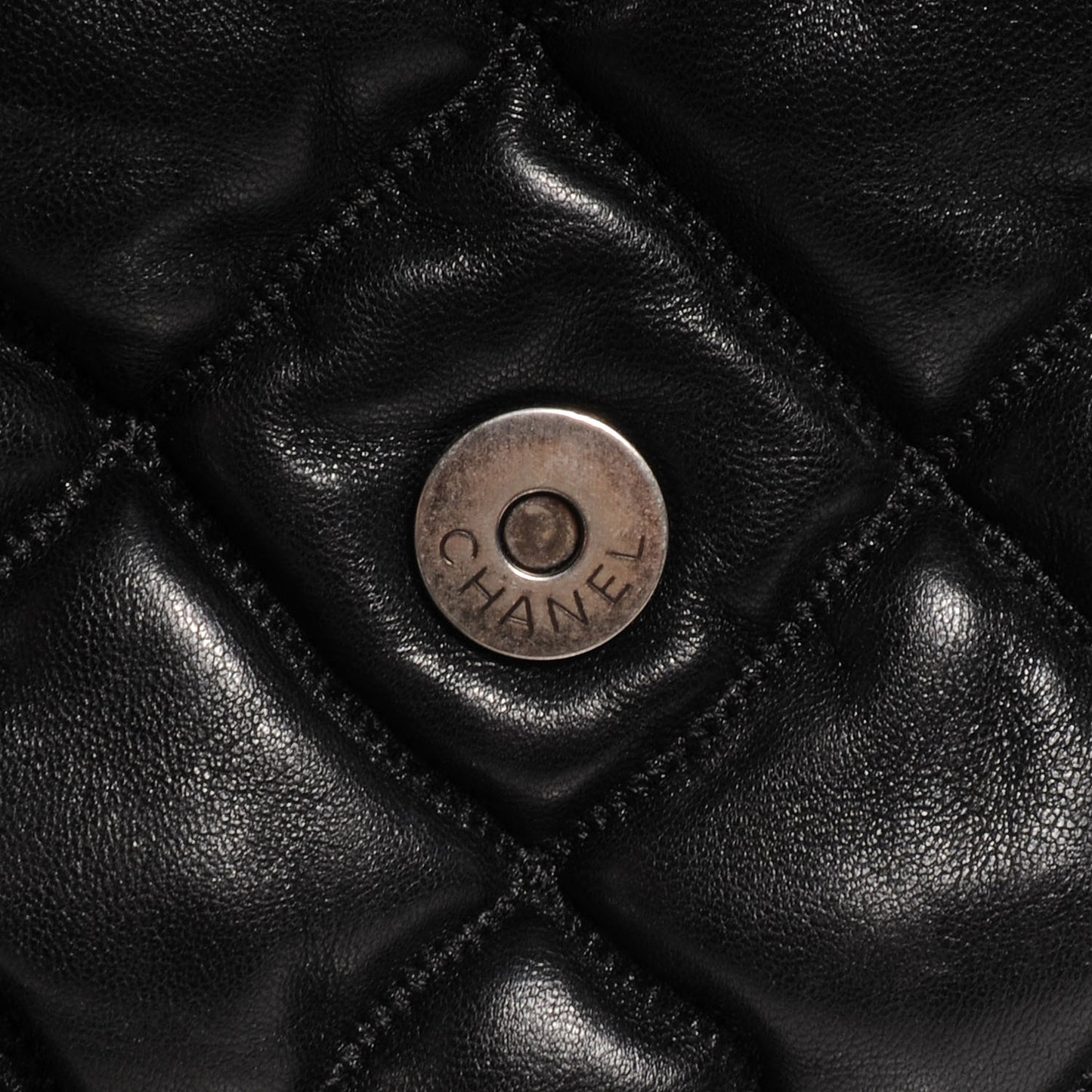 Lambskin Bubble Quilt Flap Bag Black