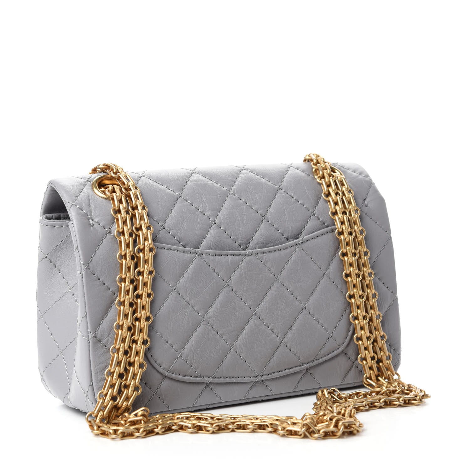 Chanel Aged Calfskin Quilted 2.55 Reissue Mini Flap Grey 3 of 11