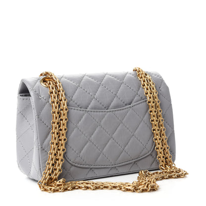 Chanel Aged Calfskin Quilted 2.55 Reissue Mini Flap Grey 3 of 11