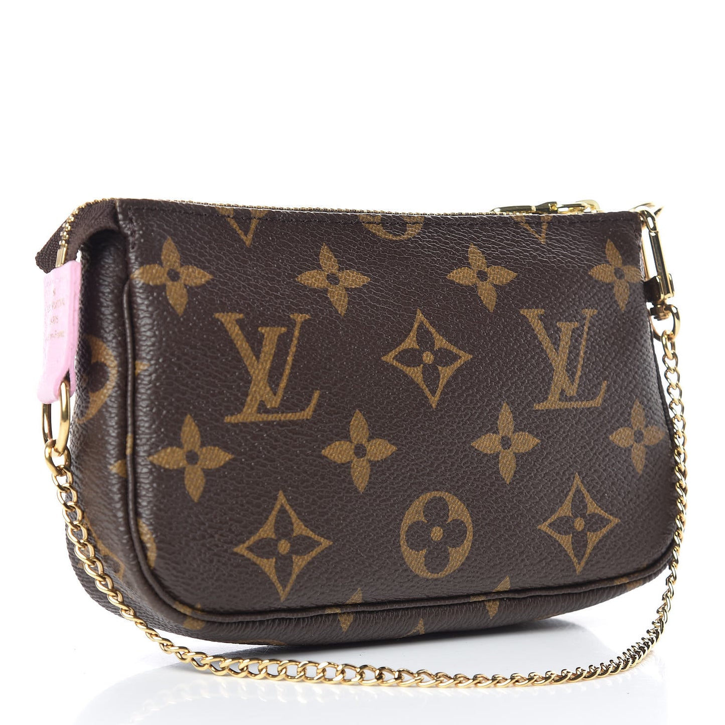 Monogram 2016 Christmas Animation Mini Pochette Accessories Rose Ballerine