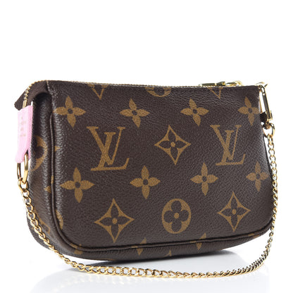Louis Vuitton Monogram 2016 Christmas Animation Mini Pochette Accessories Rose Ballerine 3 of 10