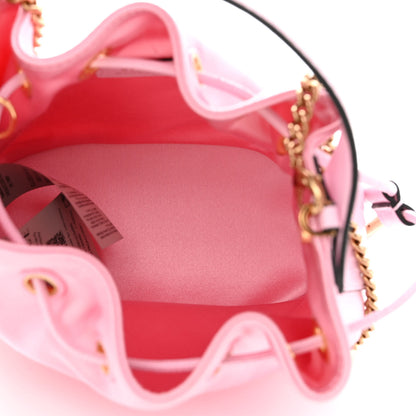 Versace Satin Medusa Drawstring Bucket Bag Pink 5 of 11