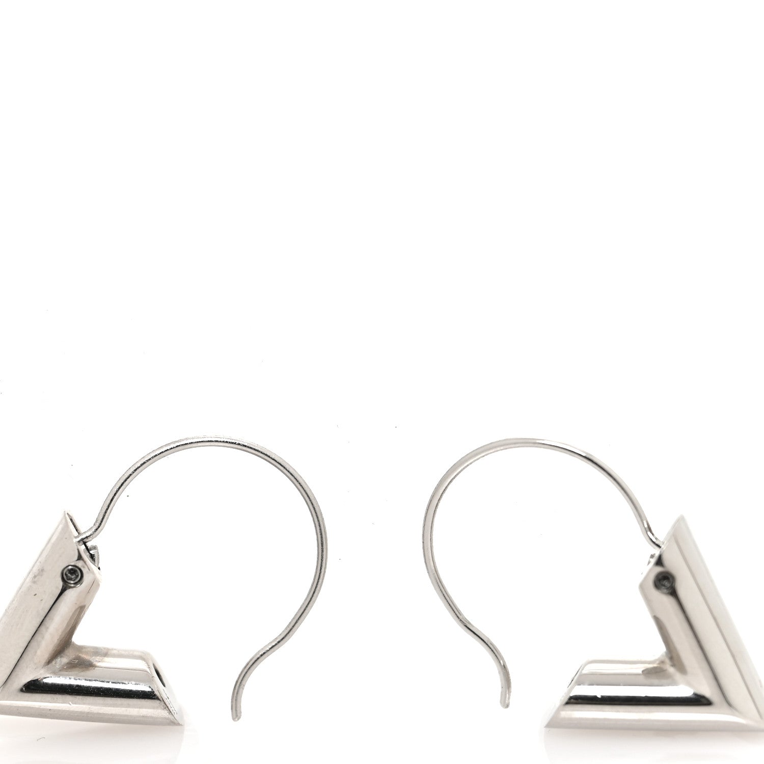 Louis Vuitton Essential V Hoop Earrings Silver 3 of 4