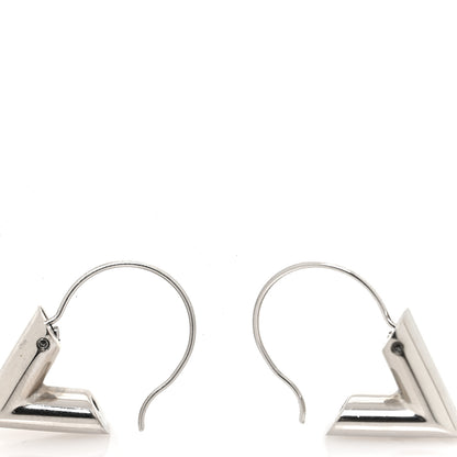 Louis Vuitton Essential V Hoop Earrings Silver 3 of 4