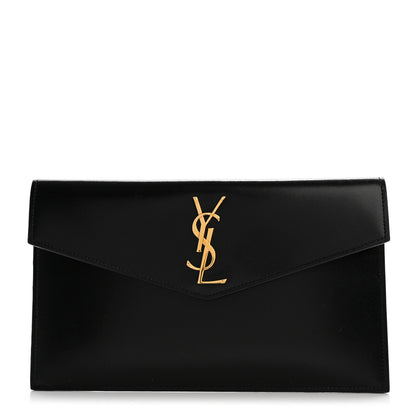 Saint Laurent Smooth Shiny Calfskin Uptown Pouch Black 1 of 8