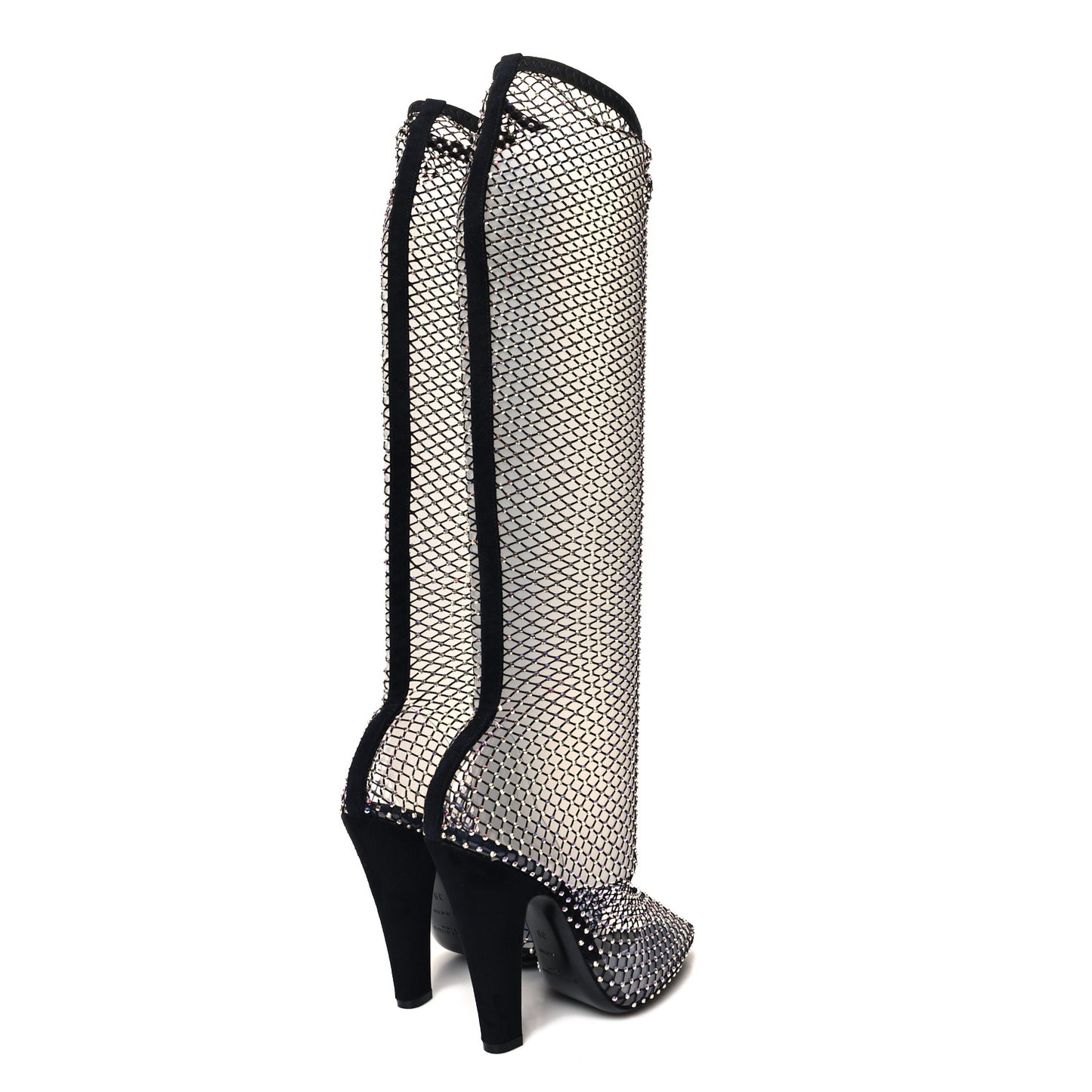 Mesh Crystal Koller 100 Knee High Boots 39 Black