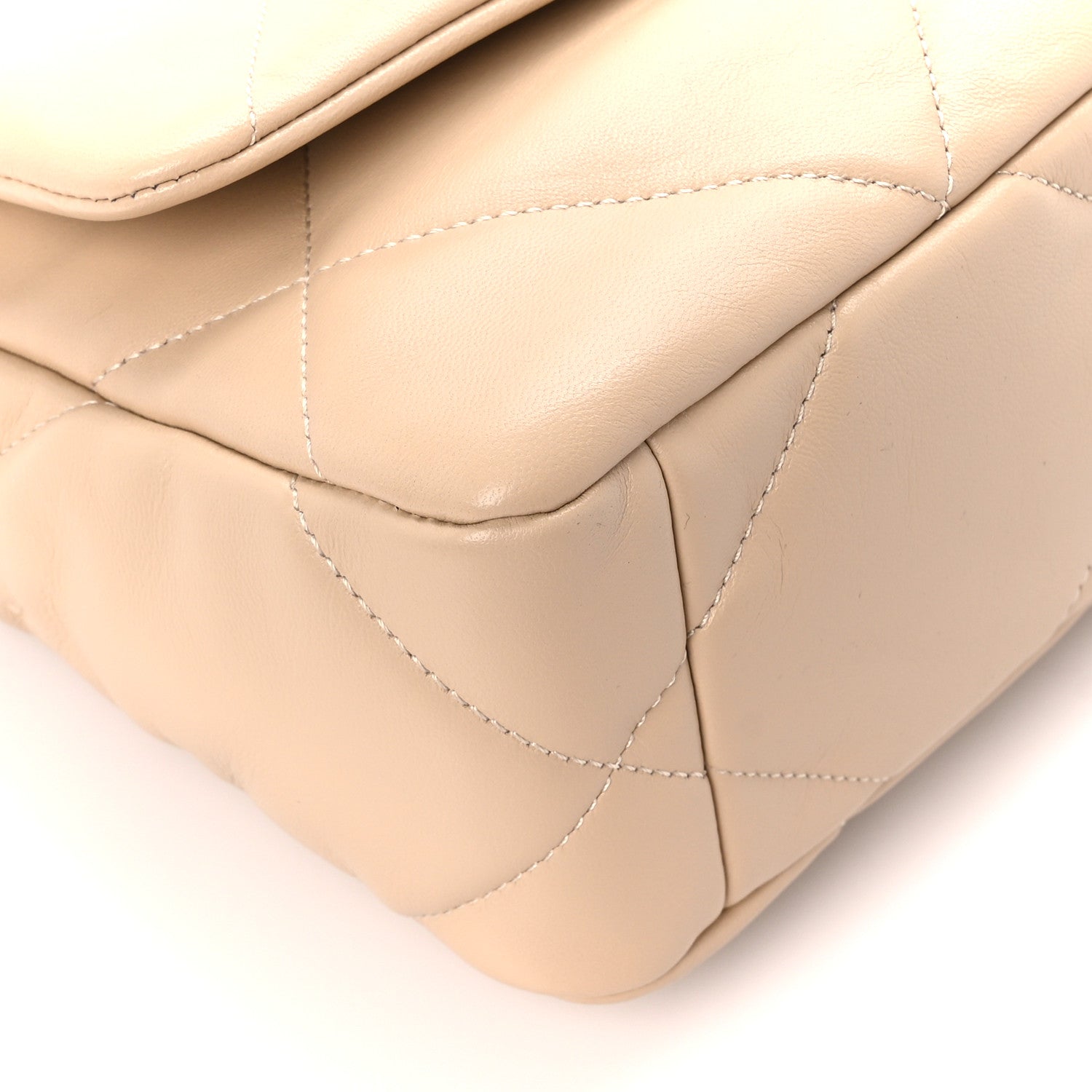 Chanel Lambskin Quilted Medium Chanel 19 Flap Light Beige 10 of 11