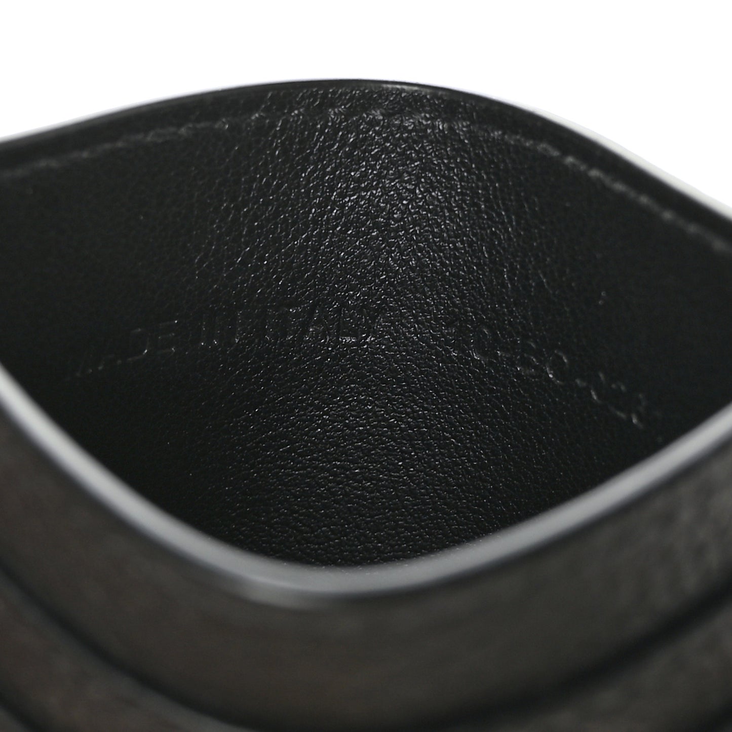 HOMME Grained Calfskin CD Icon Card Holder Black