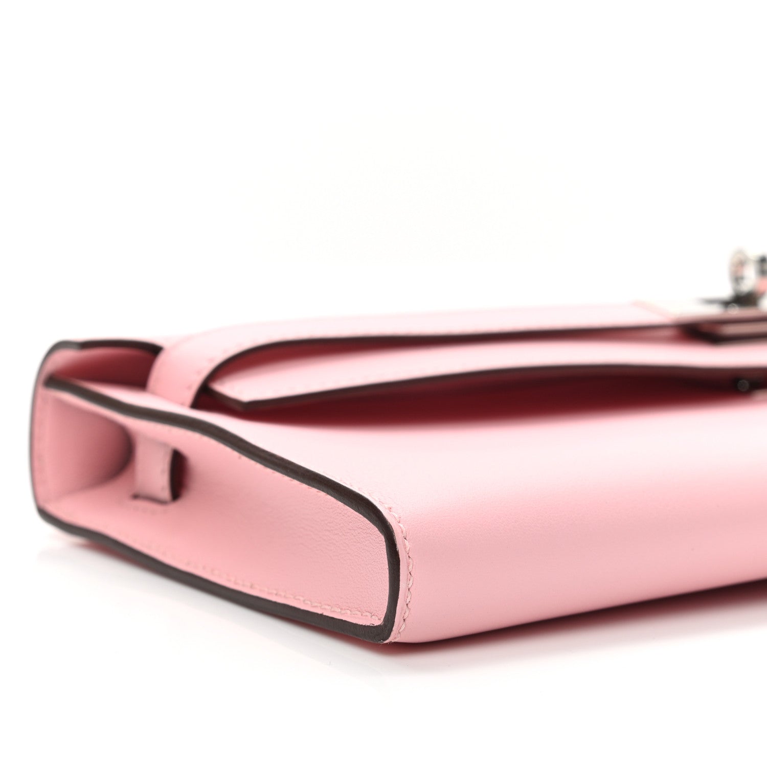 Hermes Swift Kelly Cut Clutch Pochette Rose Sakura 9 of 10