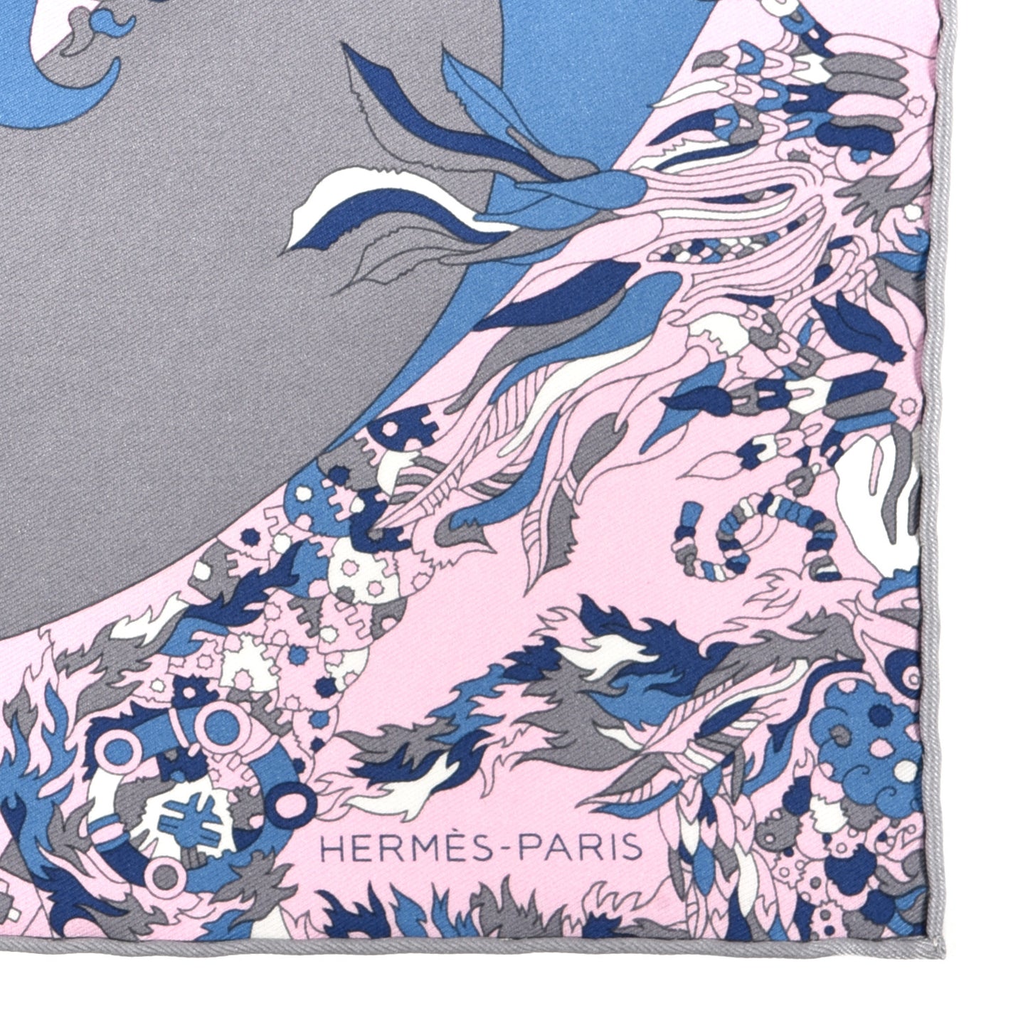 Silk Vintage Quatre Chevaux Detail Rose Gris