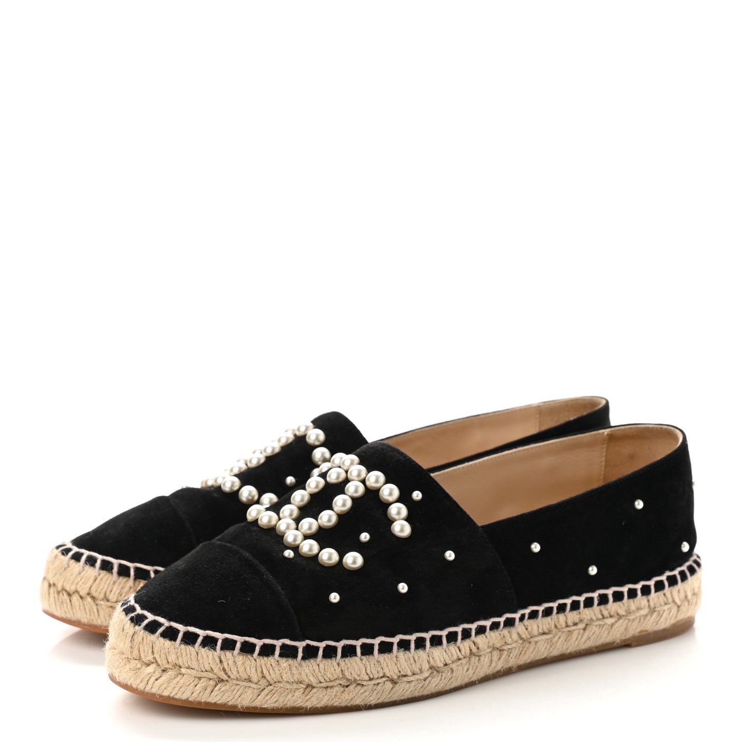 Suede Pearl CC Espadrilles 39 Black
