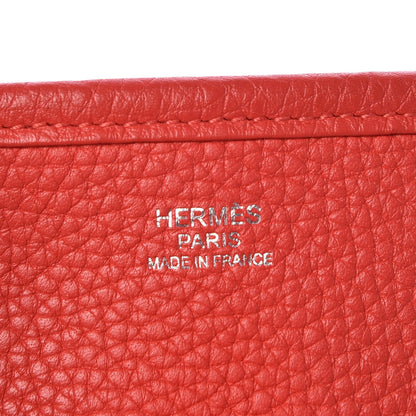Hermes Taurillon Clemence Evelyne III PM Rouge Pivoine 7 of 16