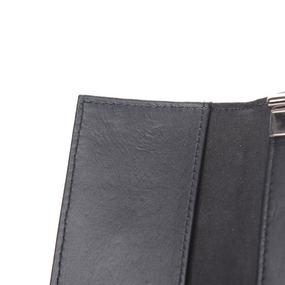 Chanel Goatskin Camellia Embossed 4 Key Holder Black 10 of 11