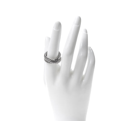 John Hardy Sterling Silver Classic Chain Crossover Ring 57 8 2 of 4