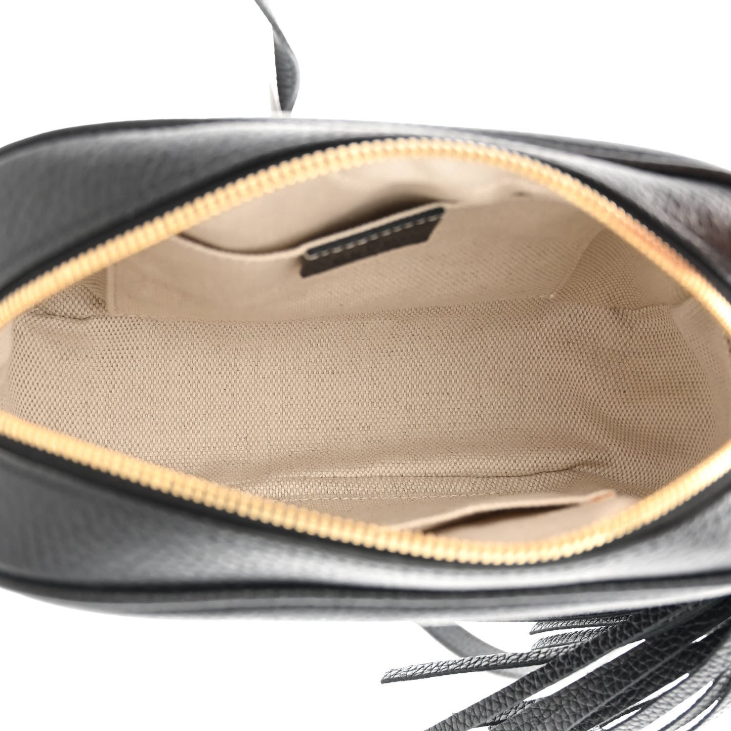 Pebbled Calfskin Small Soho Disco Bag Black