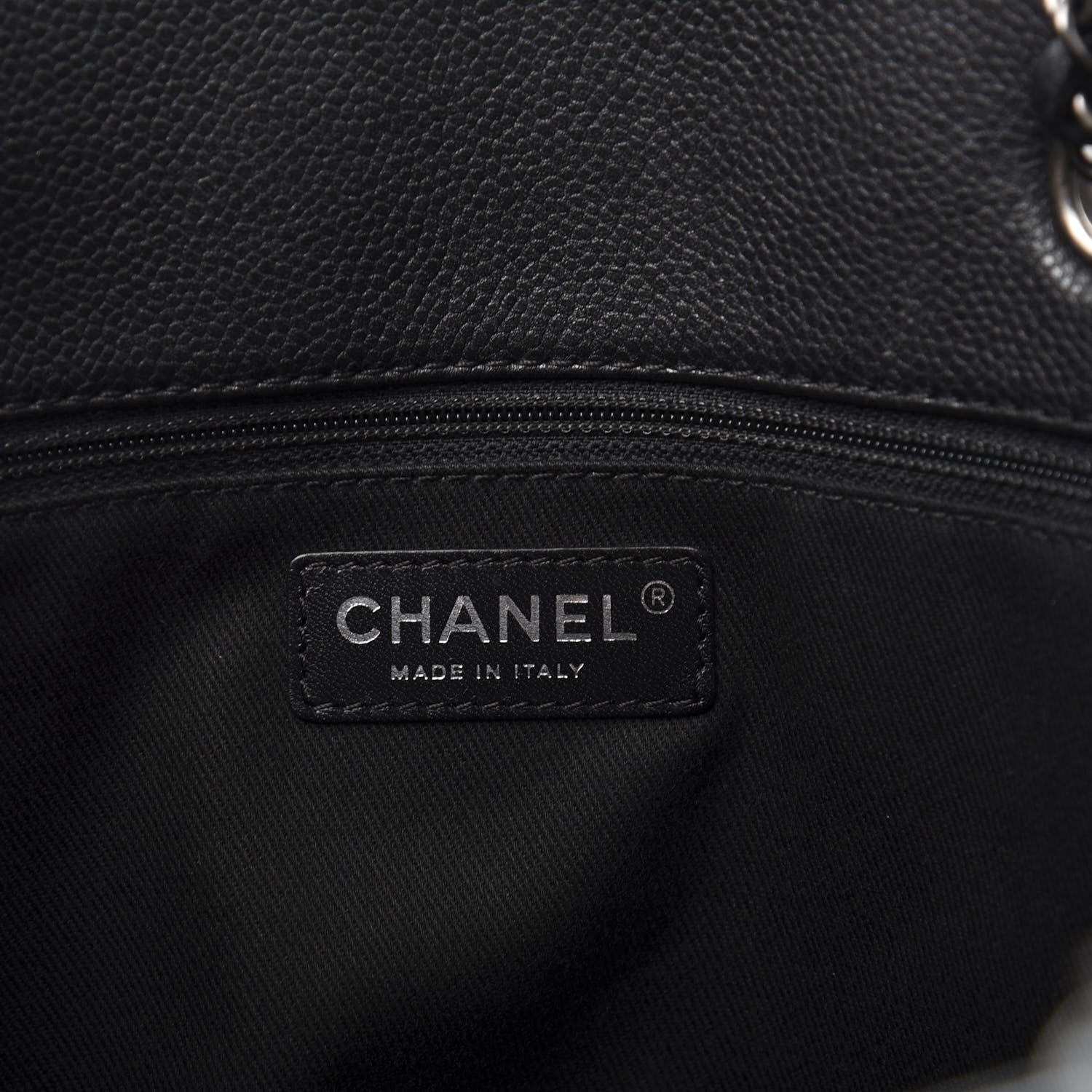 Chanel Metallic Grained Calfskin Woven Chain Large Shopping Bag Black 6 of 10
