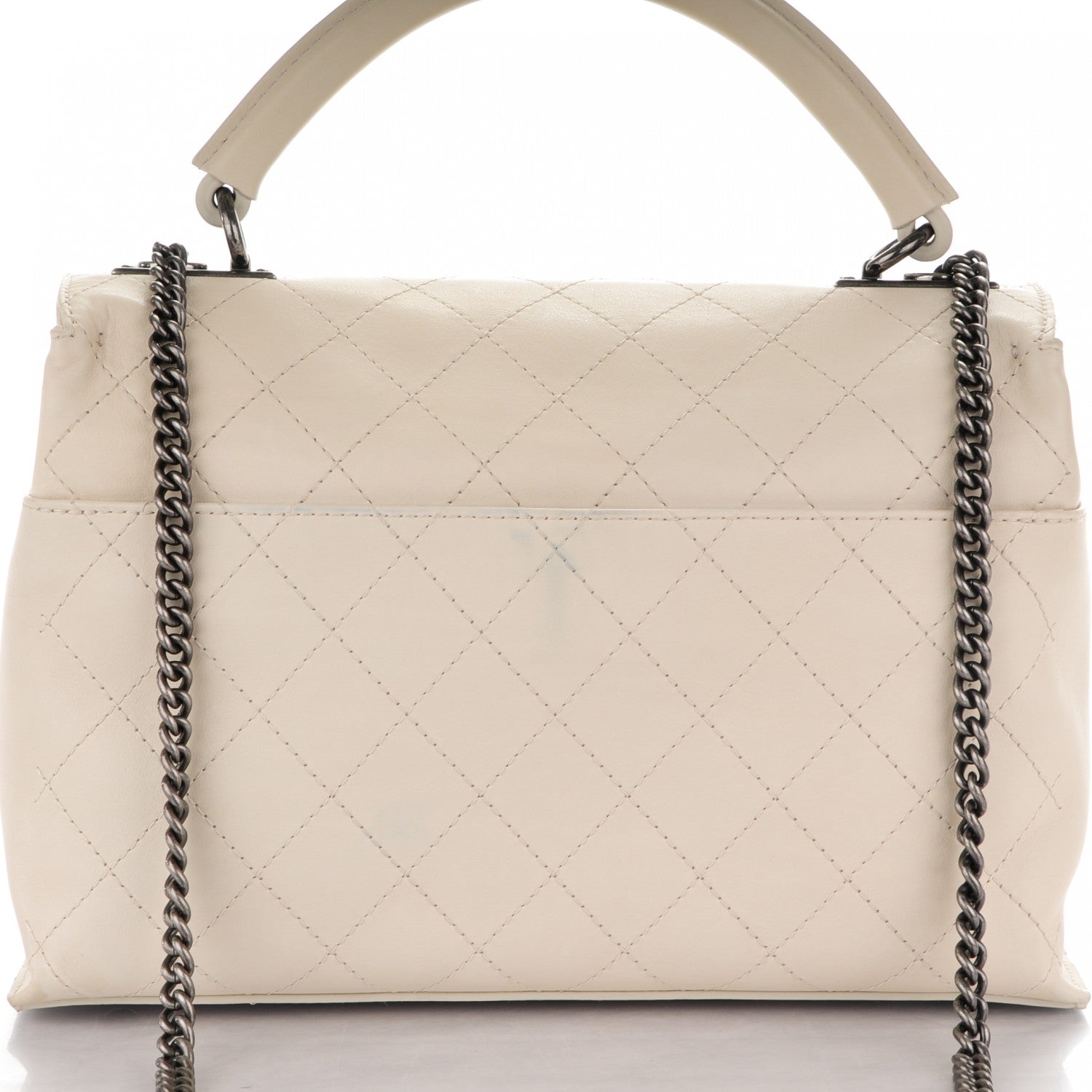 Chanel Calfskin Stitched Urban Luxury Top Handle Bag Ivory 5 of 8