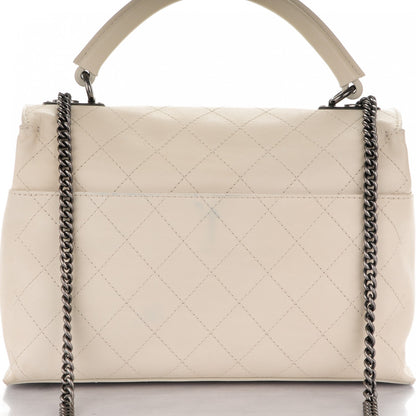 Chanel Calfskin Stitched Urban Luxury Top Handle Bag Ivory 5 of 8