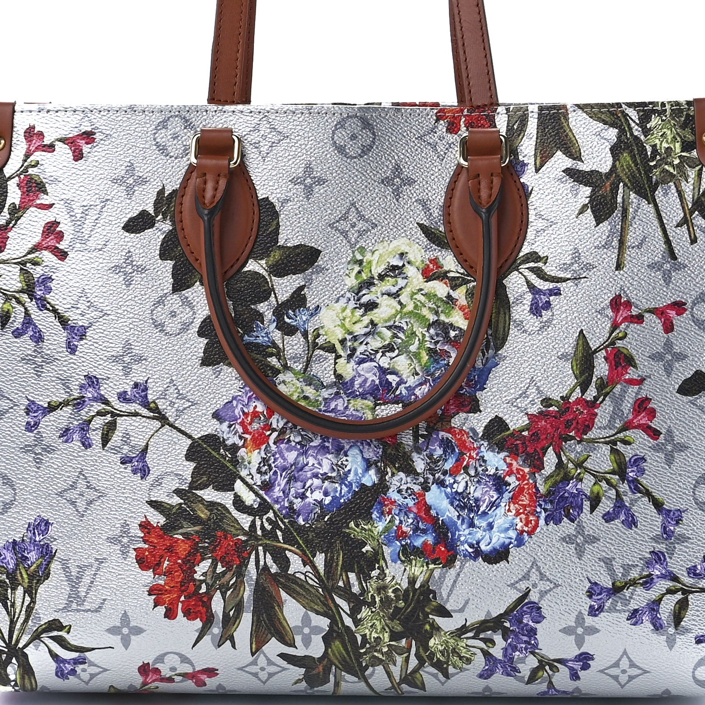 Metallic Monogram LV Garden OnTheGo MM Silver