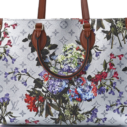 Louis Vuitton Metallic Monogram LV Garden OnTheGo MM Silver 7 of 10