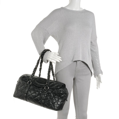Chanel Distressed Lambskin Lady Braid Flap Tote Black 2 of 8
