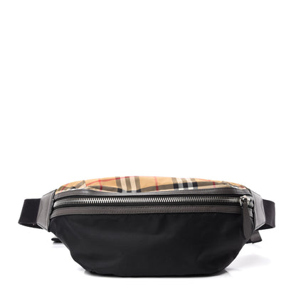 Burberry Nylon Vintage Check Bum Bag Archive Beige Black 1 of 12