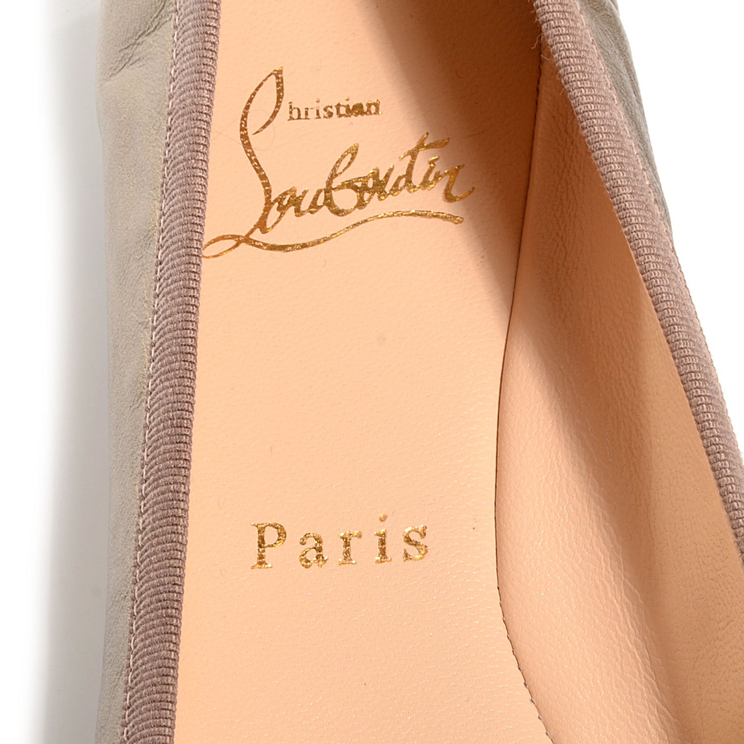 Christian Louboutin Nappa Leather Rosella Flats 41 Bronze 5 of 6