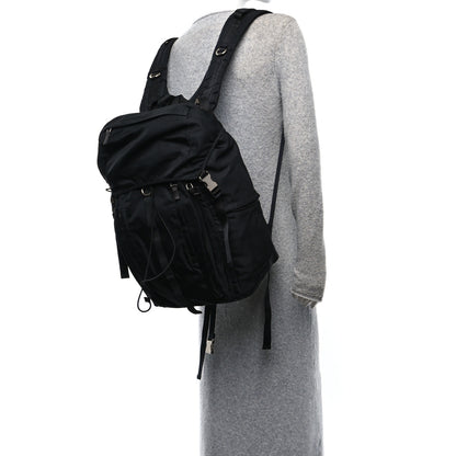 Prada Tessuto Nylon Montagna Double Buckle Backpack Black 2 of 9