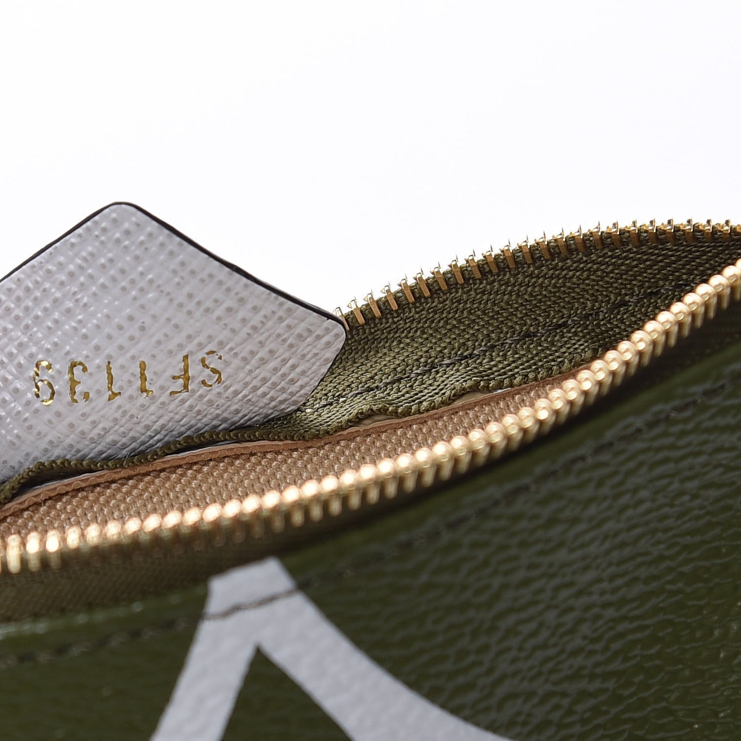 Monogram Giant Micro Pochette Accessories Kaki White