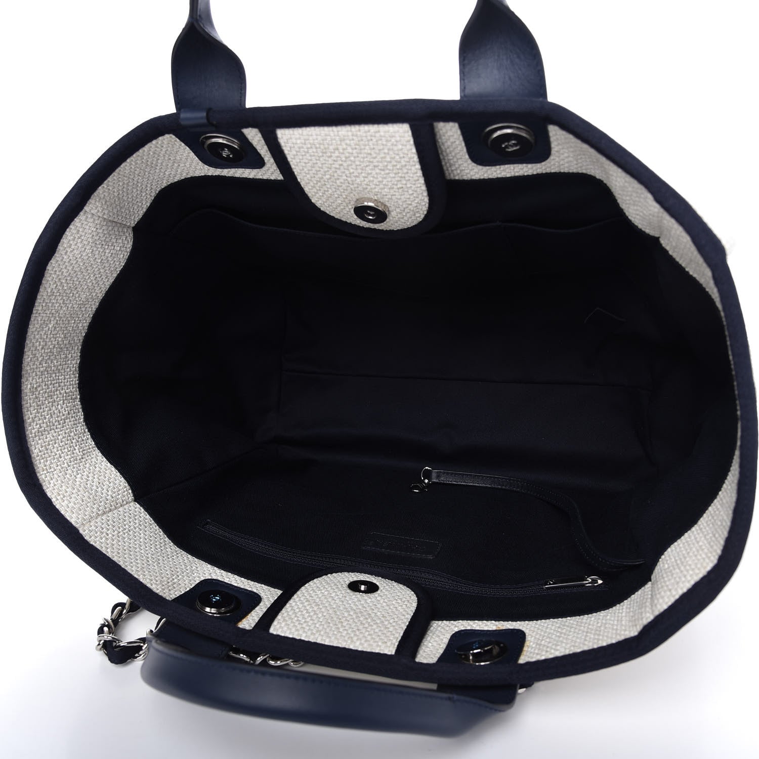 Chanel Canvas Medium Deauville Tote White 5 of 10