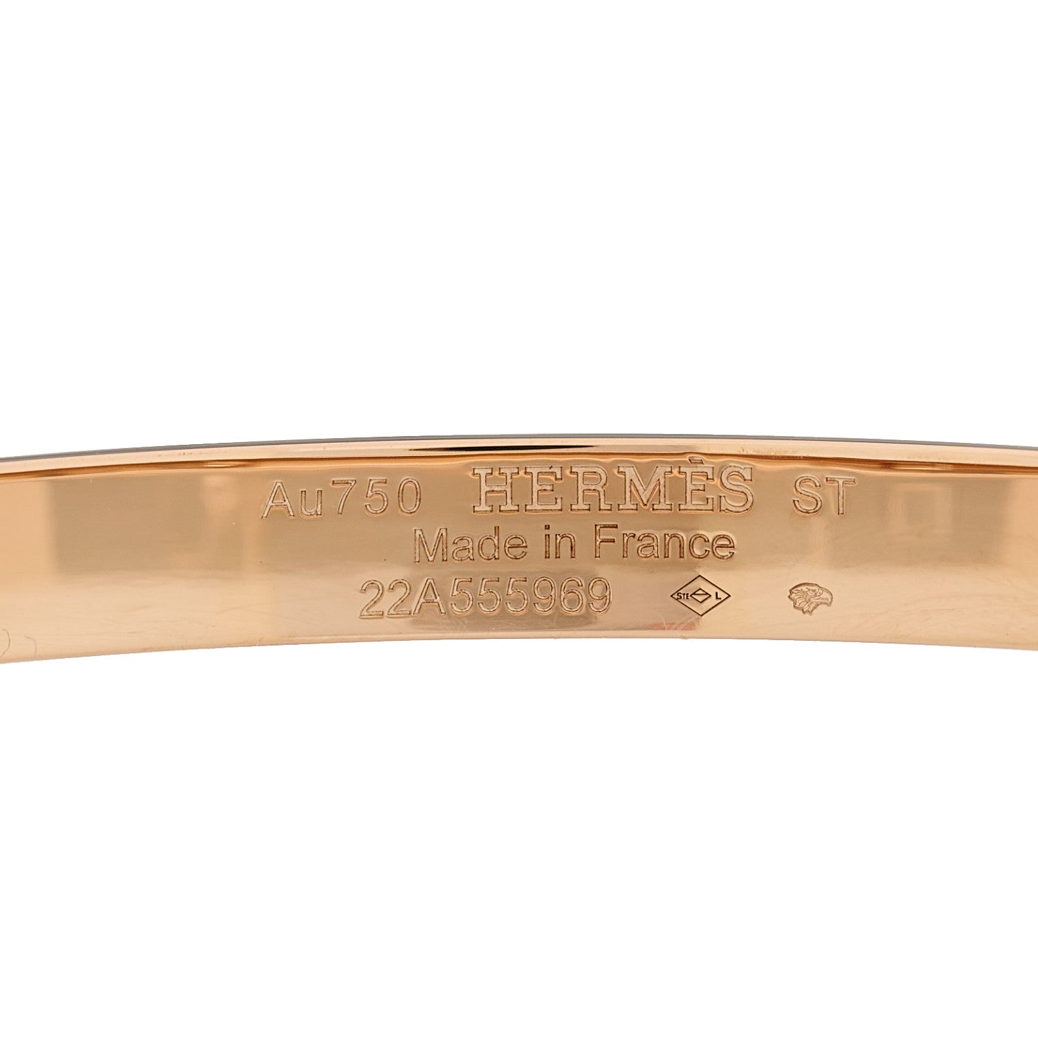 Hermes 18K Rose Gold PM Collier De Chien Bracelet ST 3 of 4