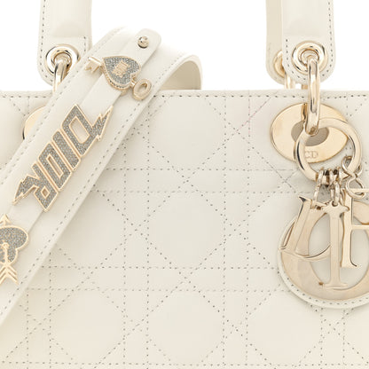 Christian Dior Lambskin Cannage Small My ABCDior Lady Dior White 8 of 14