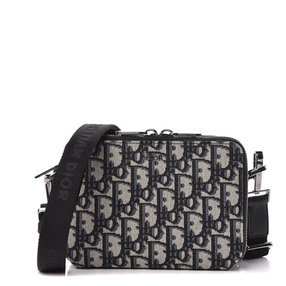 Christian Dior Oblique Pouch Beige Black 1 of 13