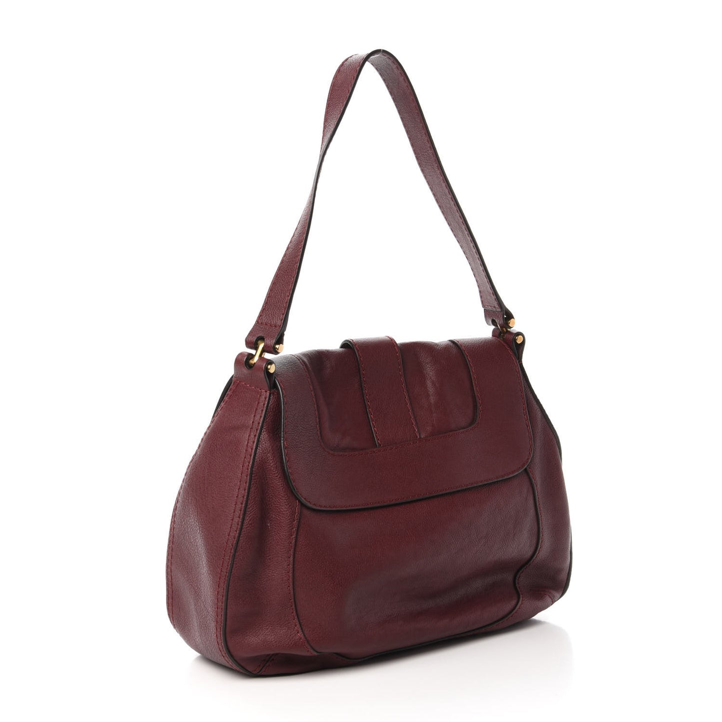 Calfskin Georgia Hobo Burgundy