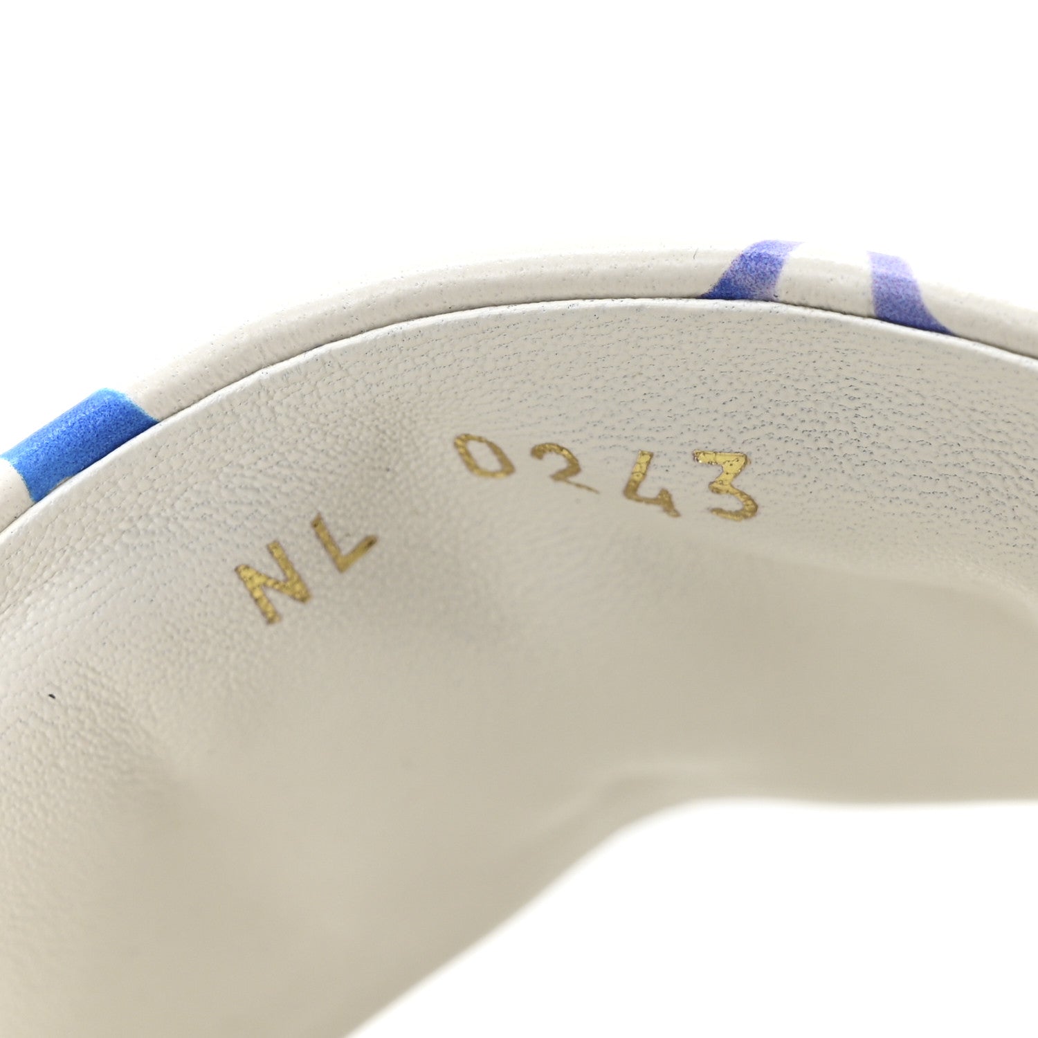 Louis Vuitton Lambskin Embossed Monogram By The Pool Revival High Heel Mules 41 White Blue Purple 9 of 9