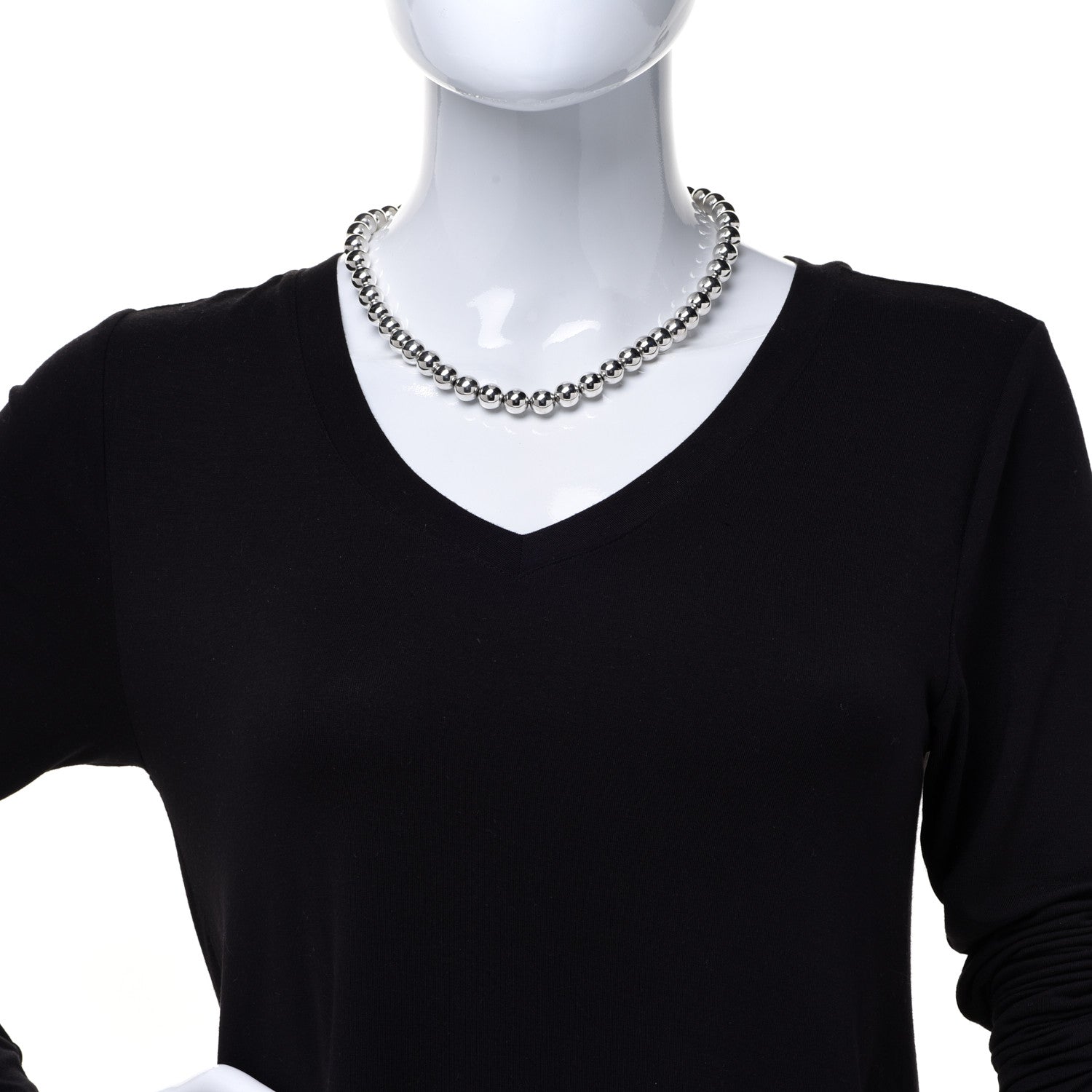 Tiffany Sterling Silver 10mm HardWear Ball Necklace 2 of 4