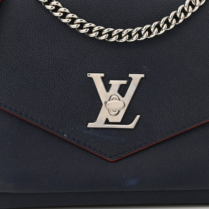 Louis Vuitton Soft Calfskin My Lockme Chain Bag BB Marine Rouge 8 of 12