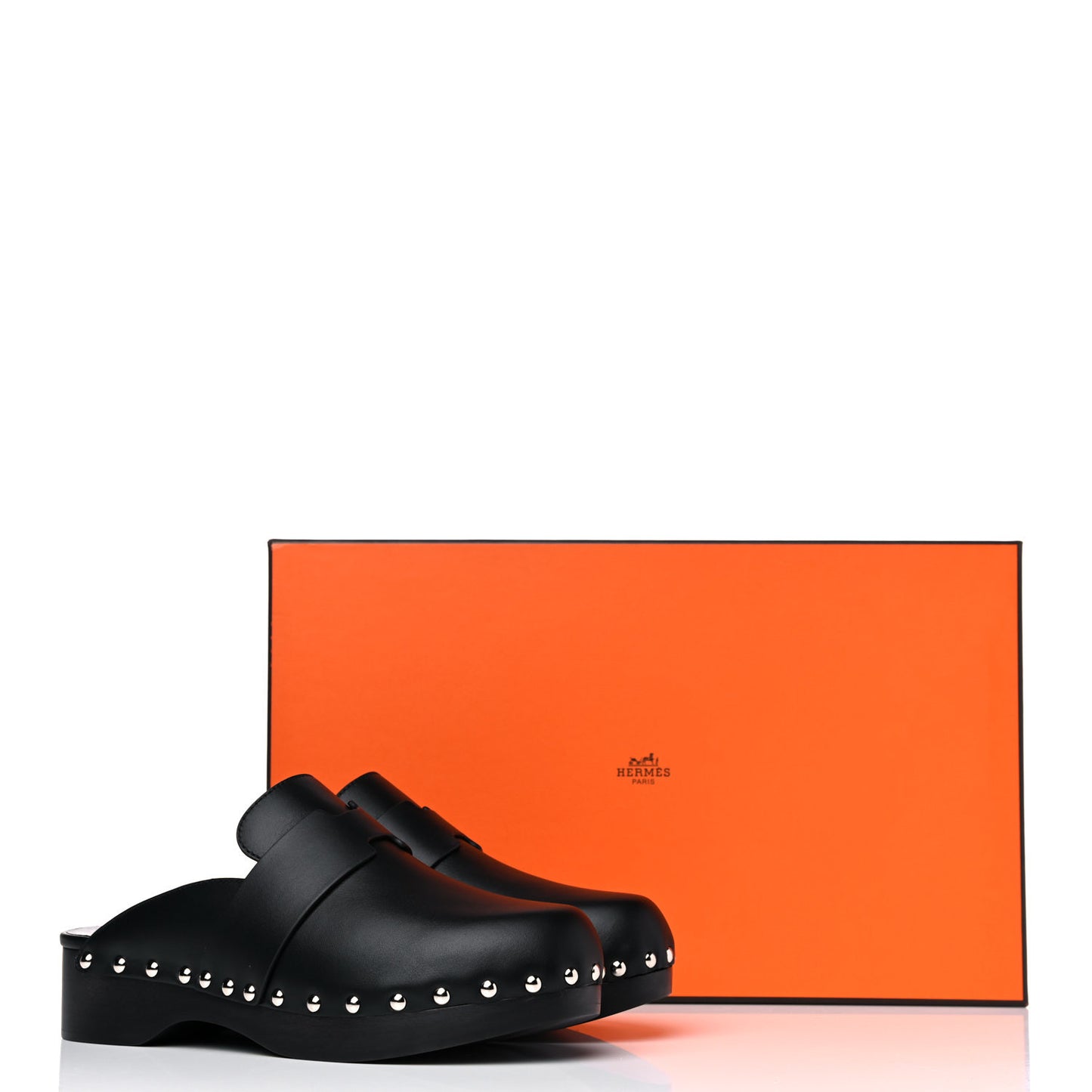 Calfskin Calya Mules 36 Black