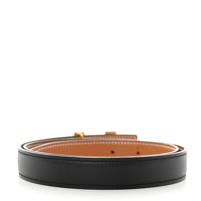 Hermes Box Togo 32mm H Belt 80 Black Gold 2 of 9