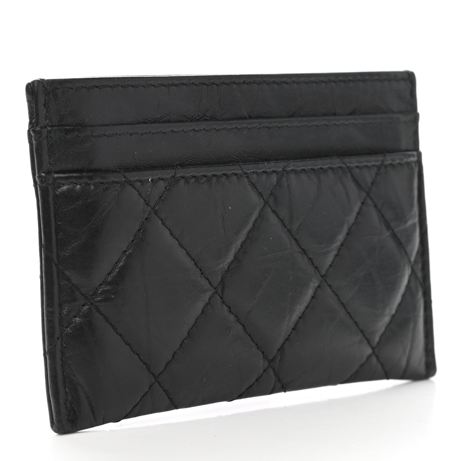 Chanel Aged Calfskin Quilted Reissue Card Holder So Black 3 of 9