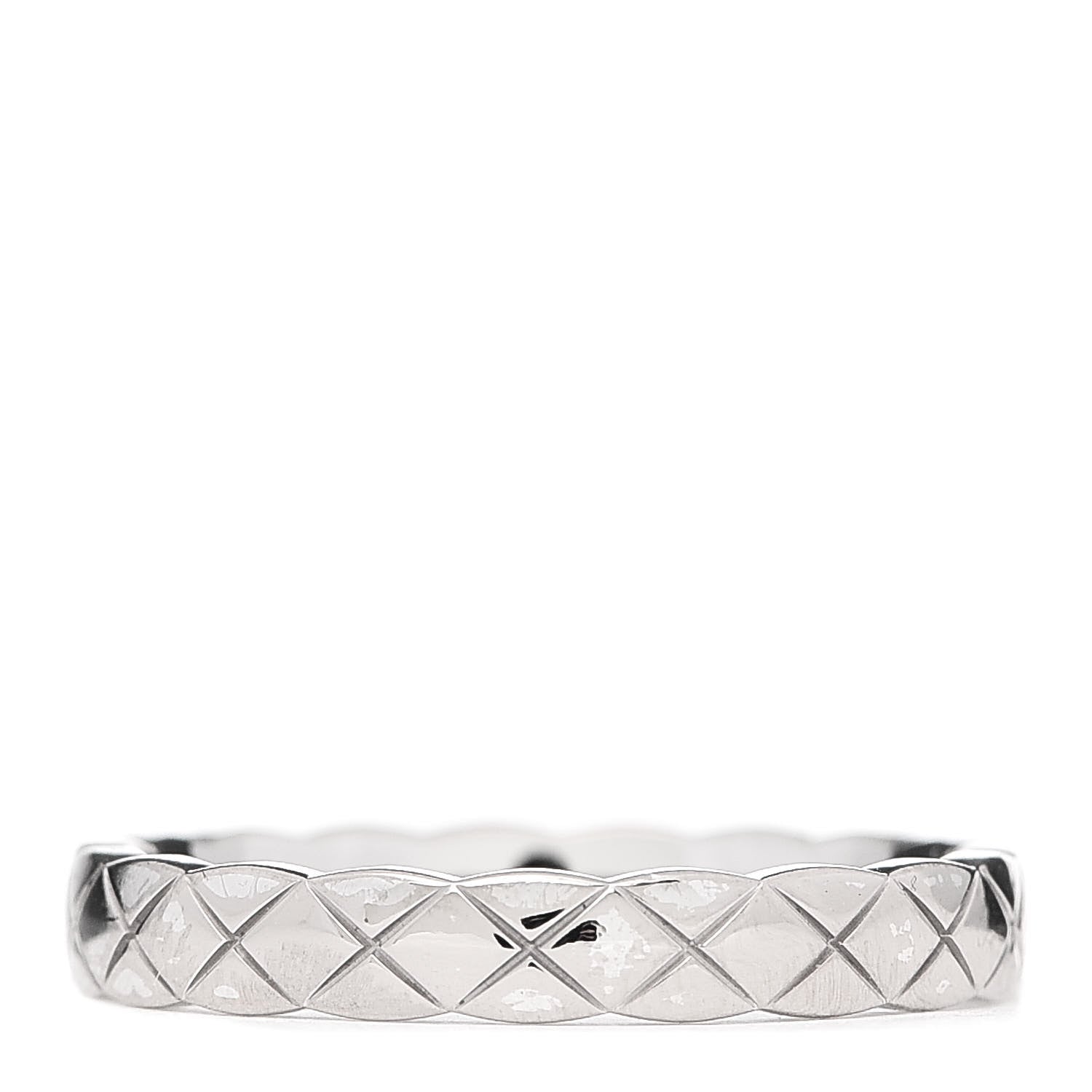 Chanel 18K White Gold Mini Coco Crush Ring 54 6.75 3 of 5