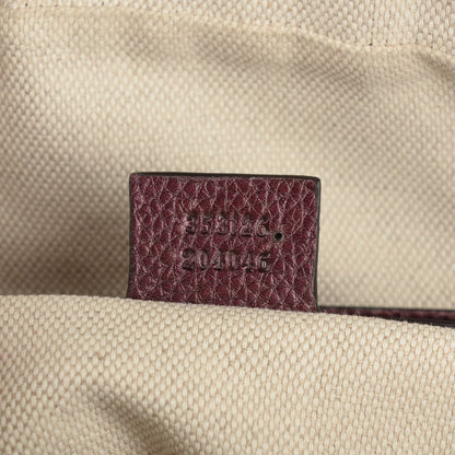 Gucci Metallic Cellarius Calfskin Medium Soho Bowler Classic Burgundy 7 of 7