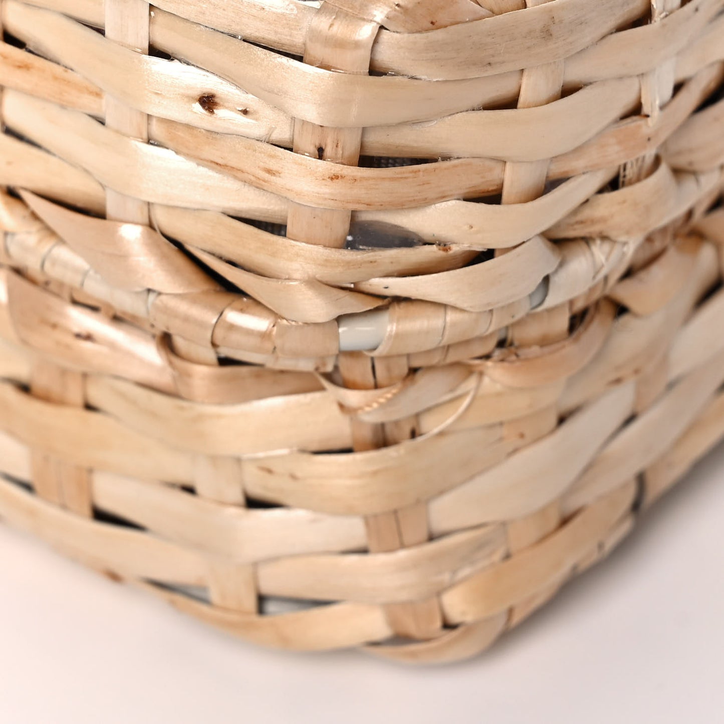 Glazed Wicker Small Cestino Shoulder Bag Natural