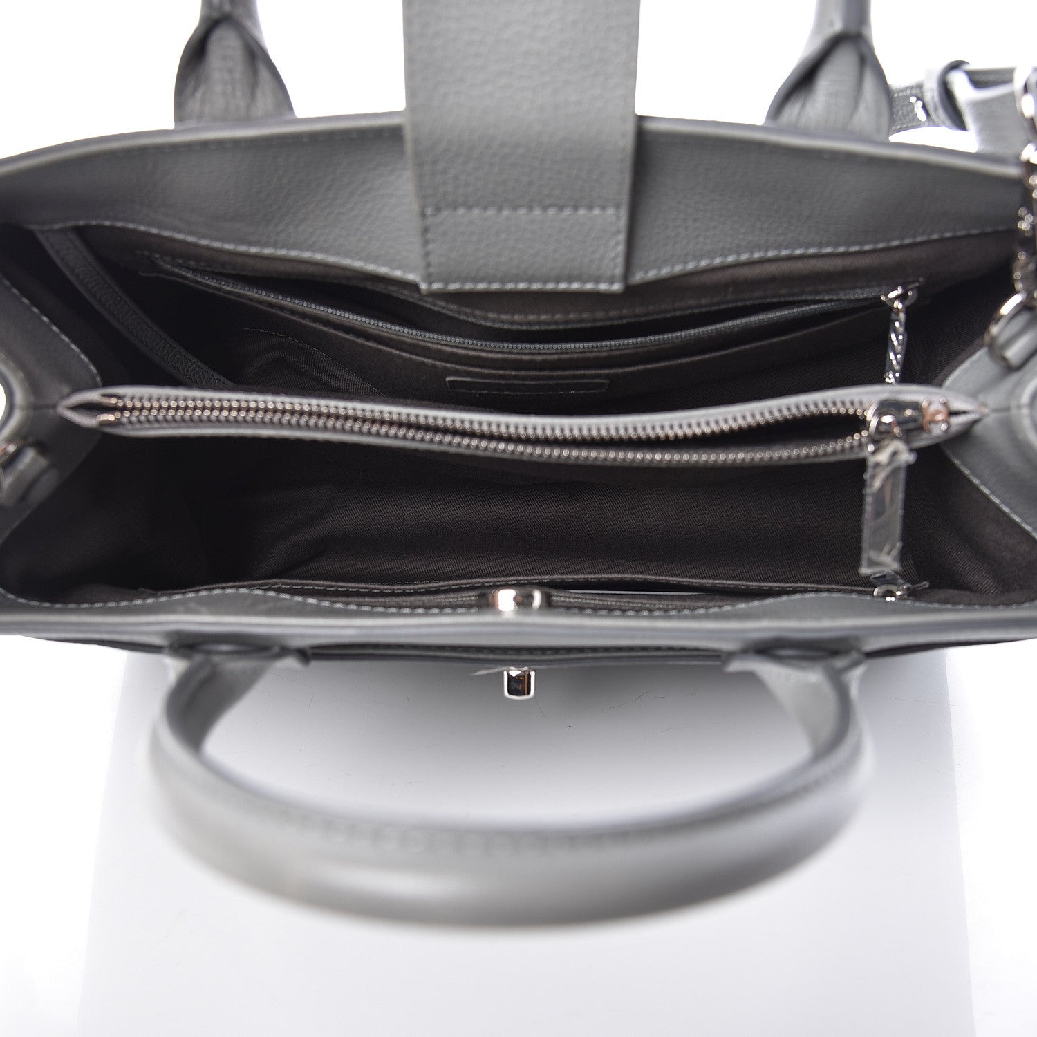 Chanel Grained Calfskin Small Neo Executive Shopper Tote Grey 8 of 13