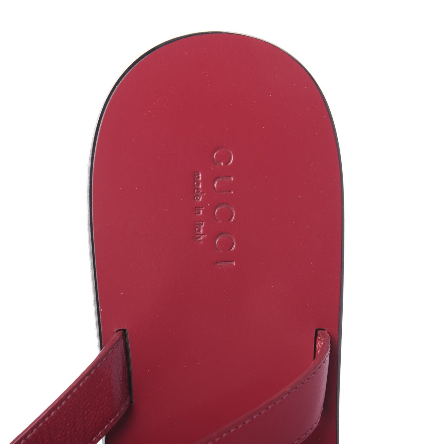 Calfskin GG Thong Sandals 38 Bougainvillea