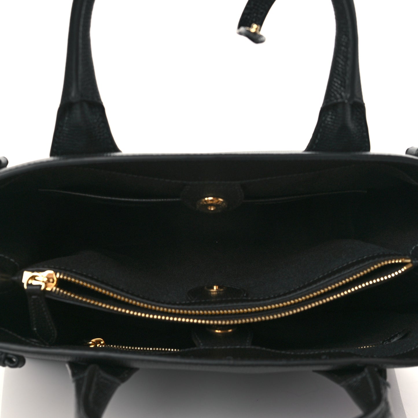 Grainy Calfskin House Check Medium Banner Tote Black