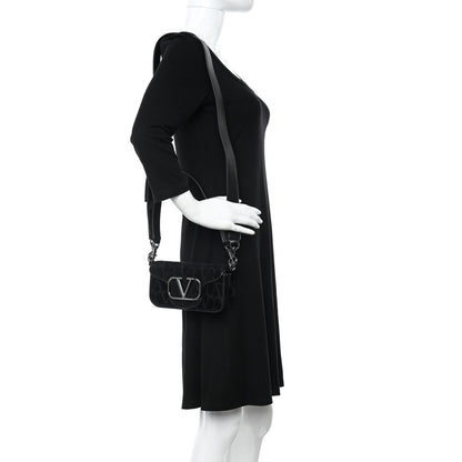 Valentino Garavani Canvas Toile Iconographe Vlogo Mini Loco Crossbody Bag Black 2 of 11