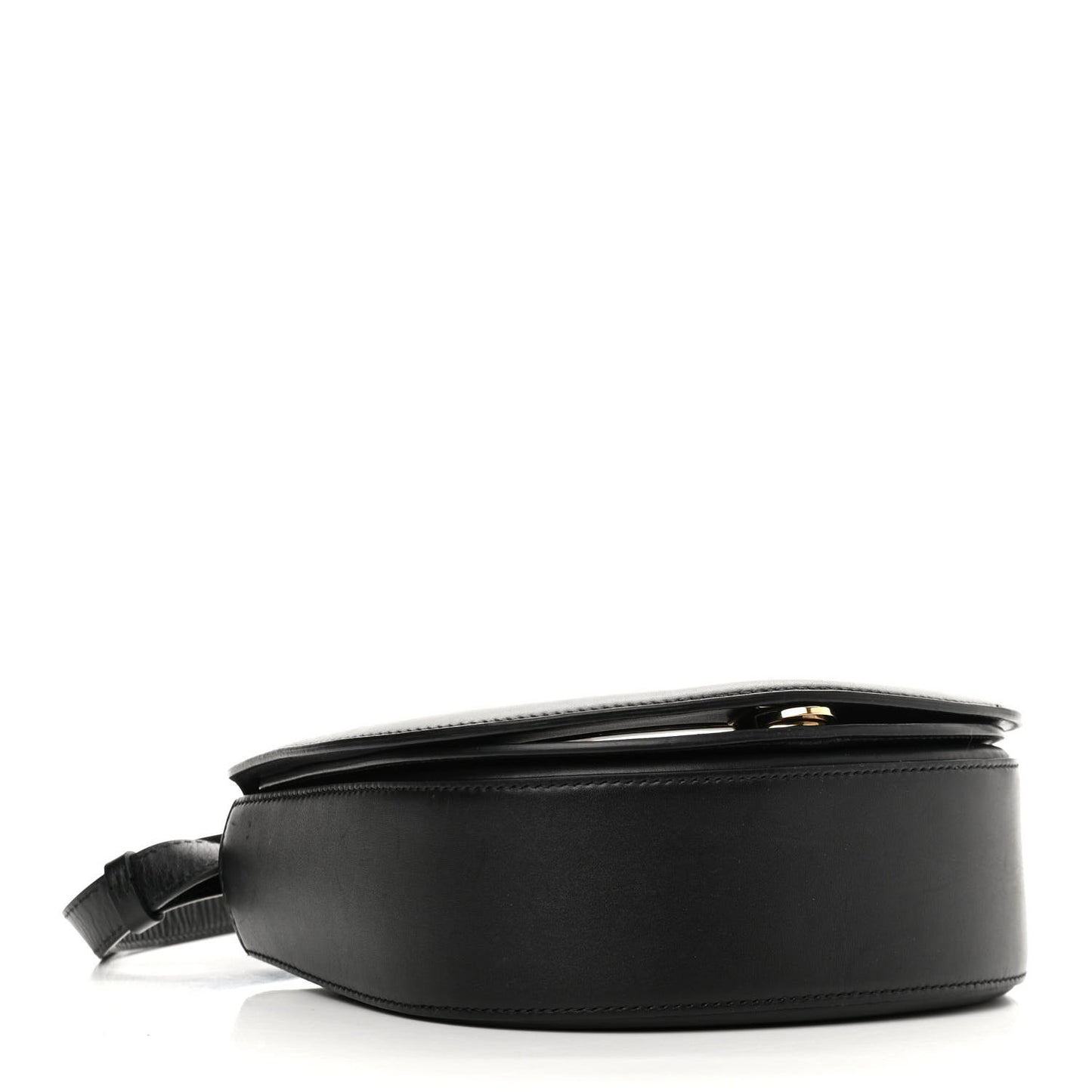 Calfskin Small Vela Flap Bag Black